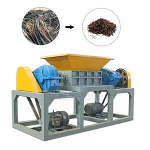 Environmentally Industrial Plastic Shredder high capacity shredder waste plastic bottle two shaft shredder