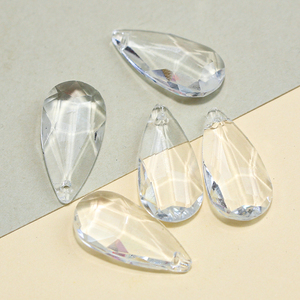 Breloques au chalumeau pendentifs <span class=keywords><strong>lustre</strong></span> <span class=keywords><strong>en</strong></span> <span class=keywords><strong>verre</strong></span> clair conception goutte d'eau à facettes <span class=keywords><strong>pour</strong></span> arbre de noël mariage maison perles de <span class=keywords><strong>verre</strong></span> <span class=keywords><strong>en</strong></span> cristal - Product Image 1