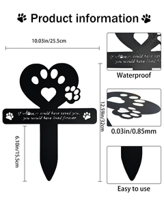 Marqueurs funéraires pour animaux de compagnie, chiens et chats, décorations imperméables pour cimetière, plaques commémoratives pour l'extérieur - Product Image 2