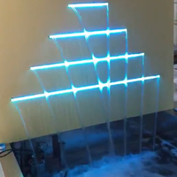 Cascade murale en acrylique pour piscine et spa, effet lame d'eau