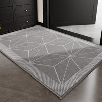 Modern Chenille Jacquard Entrance Mat With Rubber Backing Waterproof Non Slip Dirt Resistant Door Rug