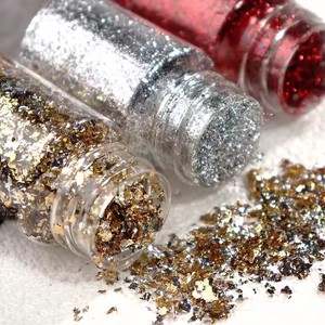 Paillettes holographiques irisées en vrac de la série B en PET, paillettes épaisses pour décorations de Noël, résine époxy - Product Image 2