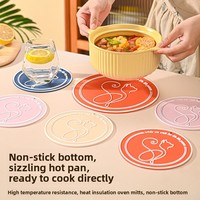 Sous-plat de table en plastique souple, épais, résistant à la chaleur, style luxe léger, pour casseroles, tasses et plats – Moderne