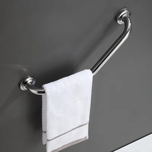 Barre d'appui murale en acier inoxydable avec porte-savon, antidérapante, chromée polie, main courante de sécurité pour salle de bain pour personnes âgées - Product Image 3