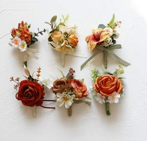 All'ingrosso sposa sposo matrimonio evento festa di ballo di fine anno fiore artificiale serie spilla spalla fiore fiore corpetto fiore - Product Image 1