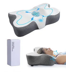 2023 Butterfly Breathable Contour Orthopedic Pillows Cervical Memory Foam Pillow for Neck and Shoulder Pain Relief