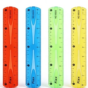 Regla Flexible de Plástico de 20 cm, Resistente a Impactos, Transparente y Flexible para la Escuela - Product Image 6