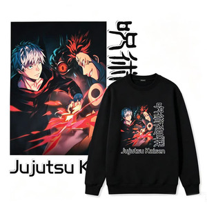 สติกเกอร์รีดร้อนลายจูจุตสึไคเซ็นสำหรับตกแต่งเสื้อผ้า แบบพลาสติกเคลือบเงา - Product Image 2