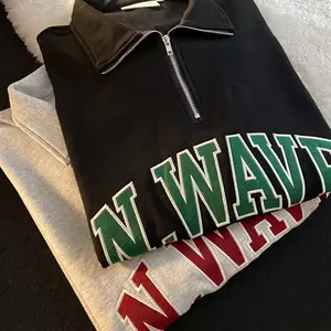 Aanpassen 1/4 Kwart Sweatshirts Met Lange Mouwen En Capuchon Met Kangoeroe Pocket Borduurwerk Logo 'S Heren Pullover Hoodies