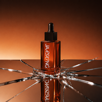 Flacon compte-gouttes en verre épais 30 ml, ambre, carré, pour sérum, emballage pour huiles essentielles et soins de la peau, marque privée