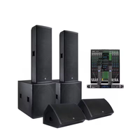 Sistema de Subwoofer Doble de 12 Pulgadas Morin LA-212C, Venta Directa de Fábrica, 850W, 8 Altavoces Negros de 18 Pulgadas