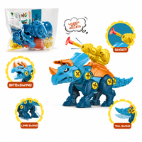 Nouveauté : Jouet dinosaure à démonter et assembler soi-même, avec articulations mobiles et lanceur de fléchettes à balles souples, pour l'apprentissage éducatif STEM des enfants