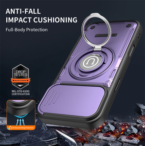 Custodia antiurto per telefono con copertura scorrevole per fotocamera e protezione a 360° °   Supporto ad anello, custodia protettiva resistente per Nothing Phone 3A Lite/Phone 3A - Product Image 3