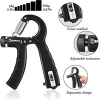 CHENGMO SPORTS Prix usine Appareil d'exercice des doigts avec compteur, Renforceur de poignet réglable avec compteur (5-60KG), Appareil d'exercice du bas-bras