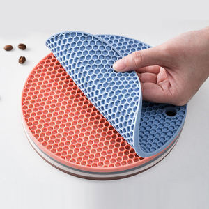 Ustensiles de cuisine résistant à la chaleur, tapis de table en silicone nid d'abeille tapis à fondue sous-verre en argile/ - Product Image 3