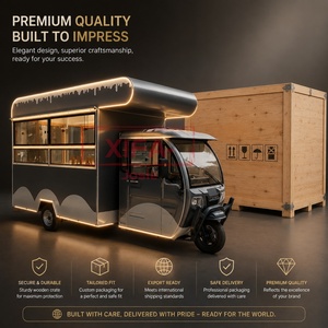 Carrito de Comida Eléctrico Compacto con Ruedas, Toldo Plegable, Acero Inoxidable, Camión de Comida Rápida y Helados, Negocio Ambulante - Product Image 1