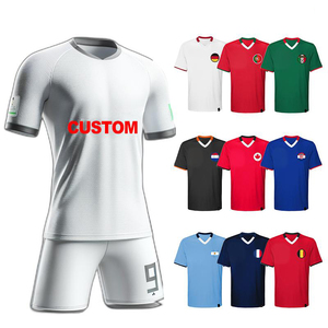 Football Breathable Quick Dry Sports Wear Digital Print Retro Uniforms Soccer Game Custom Jersey Polyester Cotton Anti-Bacterial - Product Image 1