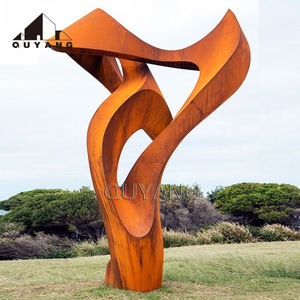Statua Artistica in Metallo Cavo Personalizzata di Grandi Dimensioni, Scultura d'Albero in Acciaio Corten per Decorazione di Parchi e Frontiere Acquatiche - Product Image 2