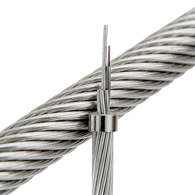 Shenguan OPGW Cable Optical Fiber Composite Overhead Ground Wire 12 24 48 96 Core G652D Single Mode Unitube