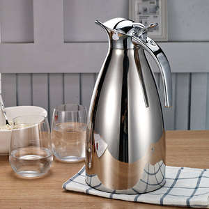Fournitures pour restaurants et hôtels, cafetière arabe Dallah en acier inoxydable, pot à eau chaude, distributeur d'eau sous vide, <span class=keywords><strong>buffet</strong></span> - Product Image 5