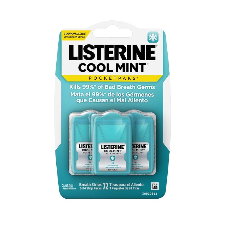 Listerine Cool Mint Breath Strips Portable