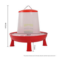 Mangeoire à poulet 12KG avec jambe Mangeoires automatiques pour animaux Mangeoires à poulet pour élevage de cailles de canard de chair