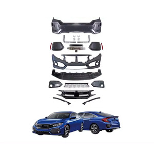 Kit de Carrocería para Conversión Estilo <span class=keywords><strong>Type</strong></span> <span class=keywords><strong>R</strong></span> con Cubierta de Parachoques Delantero y Parrilla para Honda Civic 2016-2019 - Product Image 4