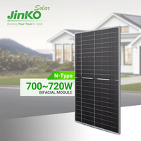 Panneau solaire Jinko 700W 720W, module photovoltaïque, cellule solaire mono, panneaux PV haute puissance pour l'énergie industrielle et commerciale