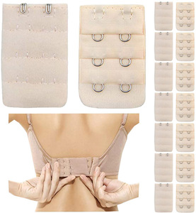 7 pezzi un Set 3 fila <span class=keywords><strong>2</strong></span> gancio <span class=keywords><strong>reggiseno</strong></span> Extension combinazione pacchetti di Nylon elastico e plastica <span class=keywords><strong>reggiseno</strong></span> Extension - Product Image 4