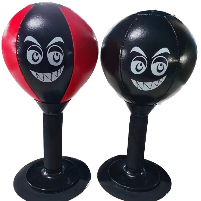 Power Punch Stress Buster Desktop Boxing Punching Bag Suction Cup Air Inflatable