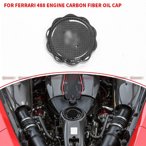 Tapa de Llenado de Aceite de Motor de Fibra de Carbono Seca Estilo OEM, Piezas de Motor para Ferrari 488 - Product Image 4