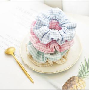 Art Streep Rooster Haar Scrunchies Stijl Doek Nieuwe Voor Meisjes Haar Decoratie Nieuwste Ontwerp Custom Size Katoen Eco-vriendelijke - Product Image 2