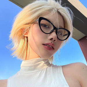Nouvelles montures de lunettes œil-de-chat TR900 pour femmes, verres PC anti-lumière bleue, monture complète, lunettes de vue tendance M2 9015 - Product Image 3