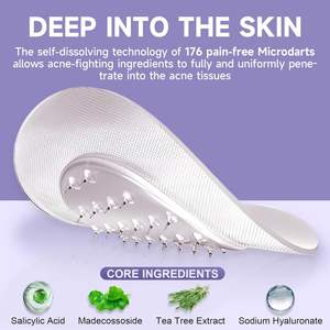Parches Hidrocoloides Multiforma para Granos y Acné, 27 Unidades, con Ácido Salicílico y Madecossoside, Parches Micro-dart para Imperfecciones Profundas - Product Image 3