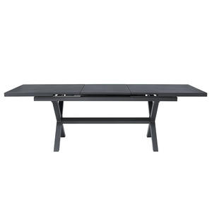 <span class=keywords><strong>Table</strong></span> de salle à manger extérieure moderne en <span class=keywords><strong>aluminium</strong></span> blanc durable et <span class=keywords><strong>extensible</strong></span> pour cour, parc et salon - Meubles d'extérieur - Product Image 6