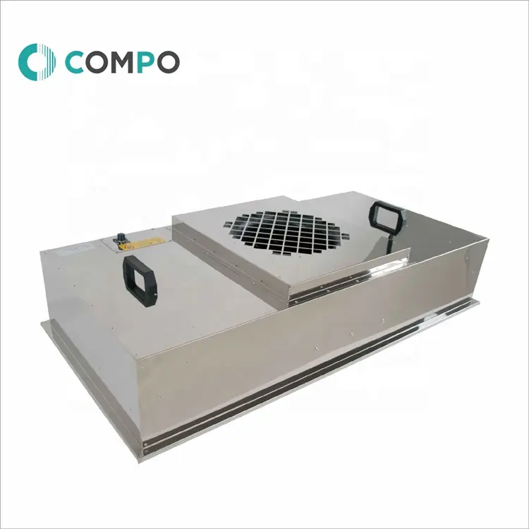 Fluxo laminar FFU para sala limpa, unidade de ventilador do filtro Hepa 0,35-0,55 m/s 1000m3/h 575x1175x375 forneceu suporte on-line AC/DC do motor