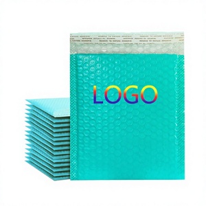 Sac à bulles en polyéthylène biodégradable écologique turquoise, 25x30+5CM, épais, pour cosmétiques, bijoux, CD, enveloppe express - Product Image 1