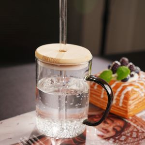 Tasses en verre calorifuges de boissons de poignée de haut Borosilicate - Product Image 2