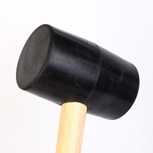 Marteau en caoutchouc à manche en bois neutre, face ronde, 2051, pour la construction, le travail du bois et la rénovation de revêtements de sol - Product Image 2