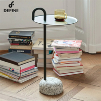 Ensembles de Table en acier inoxydable, mobilier d'intérieur léger de luxe, Table basse pour hôtel