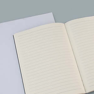 Ultra-Thick Large Hardcover High Quality <b>Notebook</b> Paper Cover Black 200 Thermal Binding Horizontal Lines Easy Writing Diary 100 - Product Image 3
