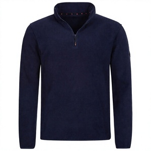 Sudadera Unisex Azul Marino con Cierre de Cremallera, Cuello Alto, Corte Holgado, Estilo Deportivo, para Otoño, 100% Poliéster Tejido Transpirable con Bolsillo - Product Image 5