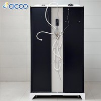 Cabine de douche à vapeur de style européen en verre avec panneau de commande pour salle de bain