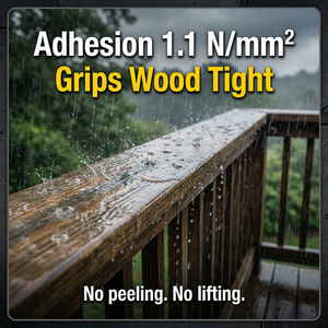 Vernis pour bois transparent antidérapant, résistant à l'humidité, avec protection UV, résistant aux intempéries, pour terrasse en bois de jardin extérieur - Product Image 6