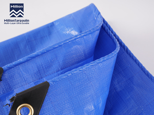 Bâche en PE bleue en gros, tissu de 60 à 260 g/m², feuille enduite de polyéthylène, <span class=keywords><strong>poids</strong></span> personnalisé, bâche en PE - Product Image 1
