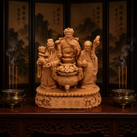 Statue de Bouddha chinois, dieu de la richesse, en résine, impression 3D, ornement artisanal, décoration Feng Shui pour la maison