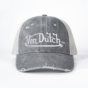 Cappellino da Baseball Ricamato <span class=keywords><strong>Yon</strong></span> Dutch Hole Retrò Regolabile Primavera-Estate Casual Unisex Cappello da Sole 100% Cotone Denim <span class=keywords><strong>a</strong></span> 5 Pannelli 3D - Product Image 4