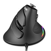 ZELOTES C-10 Rocker Mouse Gaming Vertikal 12-Tombol Ergonomis Optik Berkabel USB dengan Lampu RGB yang Dapat Diprogram