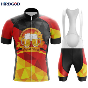 HIRBGODメンズアダルトサマーブラックドイツサイクリングジャージーセット - Product Image 3