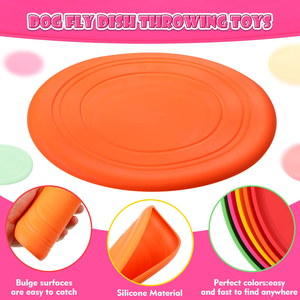 Jouet d'entraînement pour animaux de compagnie, durable, résistant aux morsures, en caoutchouc souple, pour sports de plein air, jouets interactifs pour chiens, disques volants pour chiens, frisbees pour chiens - Product Image 2